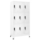 skab 90x45x180 cm stål hvid