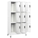 skab 90x45x180 cm stål hvid