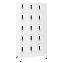 skab 90x40x180 cm stål hvid