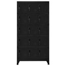 skab 90x40x180 cm stål sort