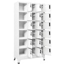 skab 90x40x180 cm stål hvid