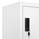 skab 90x40x180 cm stål hvid