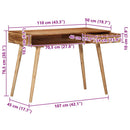 skrivebord 110x50x76 cm massivt akacietræ