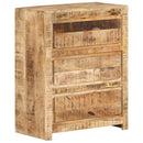 skuffeskab 60x33x75 cm massivt mangotræ