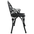 havebænk 100 cm støbt aluminium sort