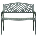 havebænk 102 cm støbt aluminium grøn