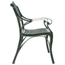 havebænk 102 cm støbt aluminium grøn