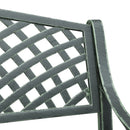 havebænk 102 cm støbt aluminium grøn