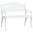 havebænk 102 cm støbt aluminium hvid
