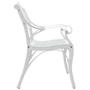 havebænk 102 cm støbt aluminium hvid