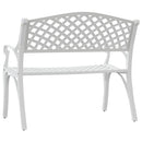 havebænk 102 cm støbt aluminium hvid