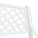 havebænk 102 cm støbt aluminium hvid