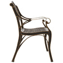 havebænk 102 cm støbt aluminium bronzefarvet