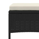 2-personers havesofa med bord og skamler polyrattan sort