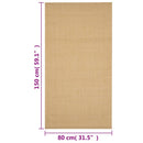 gulvtæppe 80x150 cm naturlig sisal