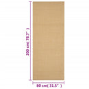 gulvtæppe 80x200 cm naturlig sisal