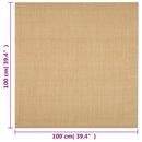 gulvtæppe 100x100 cm naturlig sisal