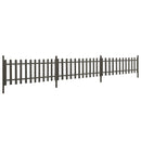 stakit med stolper 3 stk. 614x80 cm WPC