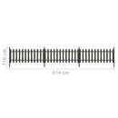 stakit med stolper 3 stk. 614x80 cm WPC