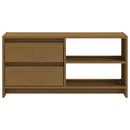 tv-skab 80x31x39 cm massivt grantræ honningbrun