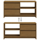 tv-skab 80x31x39 cm massivt grantræ honningbrun