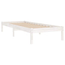sengeramme 100x200 cm massivt fyrretræ hvid
