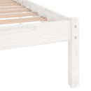 sengeramme 120x200 cm massivt fyrretræ hvid