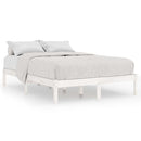 sengeramme 150x200 cm King Size massivt fyrretræ hvid