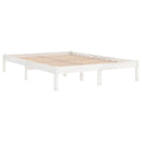 sengeramme 200x200 cm massivt fyrretræ hvid