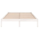 sengeramme 200x200 cm massivt fyrretræ hvid