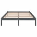 sengeramme 200x200 cm massivt fyrretræ grå