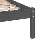sengeramme 200x200 cm massivt fyrretræ grå