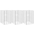 gabion-højbede 3 stk. 30x30x50 cm jern