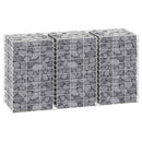 gabion-højbede 3 stk. 30x30x50 cm jern