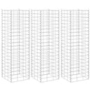 gabion-højbede 3 stk. 30x30x100 cm jern