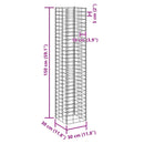 gabion-højbede 3 stk. 30x30x150 cm jern