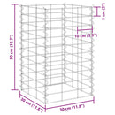 gabion-højbede 4 stk. 30x30x50/100/150/200 cm jern