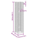 gabion-højbede 4 stk. 30x30x50/100/150/200 cm jern