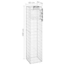 gabionkurve 2 stk. 40x40x180 cm jern