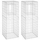 gabionkurve 2 stk. 50x50x140 cm jern