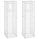gabionkurve 2 stk. 50x50x180 cm jern