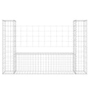 gabionkurv med 2 stolper 140x20x100 cm U-facon jern