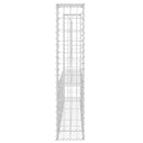 gabionkurv med 2 stolper 140x20x100 cm U-facon jern