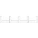 gabionkurv med 5 stolper 500x20x100 cm U-facon jern