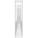 gabionkurv med 5 stolper 500x20x100 cm U-facon jern