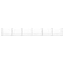 gabionkurv med 7 stolper 740x20x100 cm U-facon jern