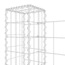 gabionkurv med 7 stolper 740x20x100 cm U-facon jern