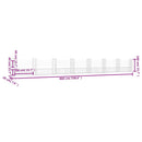 gabionkurv med 8 stolper 860x20x100 cm U-facon jern