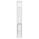 gabionkurv med 2 stolper 140x20x150 cm U-facon jern
