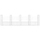 gabionkurv med 5 stolper 500x20x150 cm U-facon jern